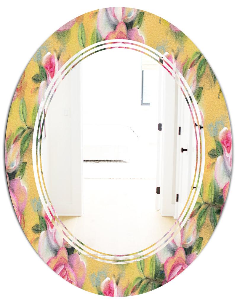 DesignQ Hand - Modern Round Or Oval Wall Mirror - Triple C