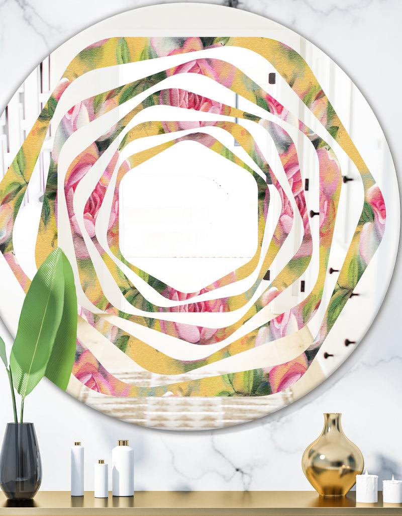 DesignQ Hand - Modern Round or Oval Wall Mirror - Whirl