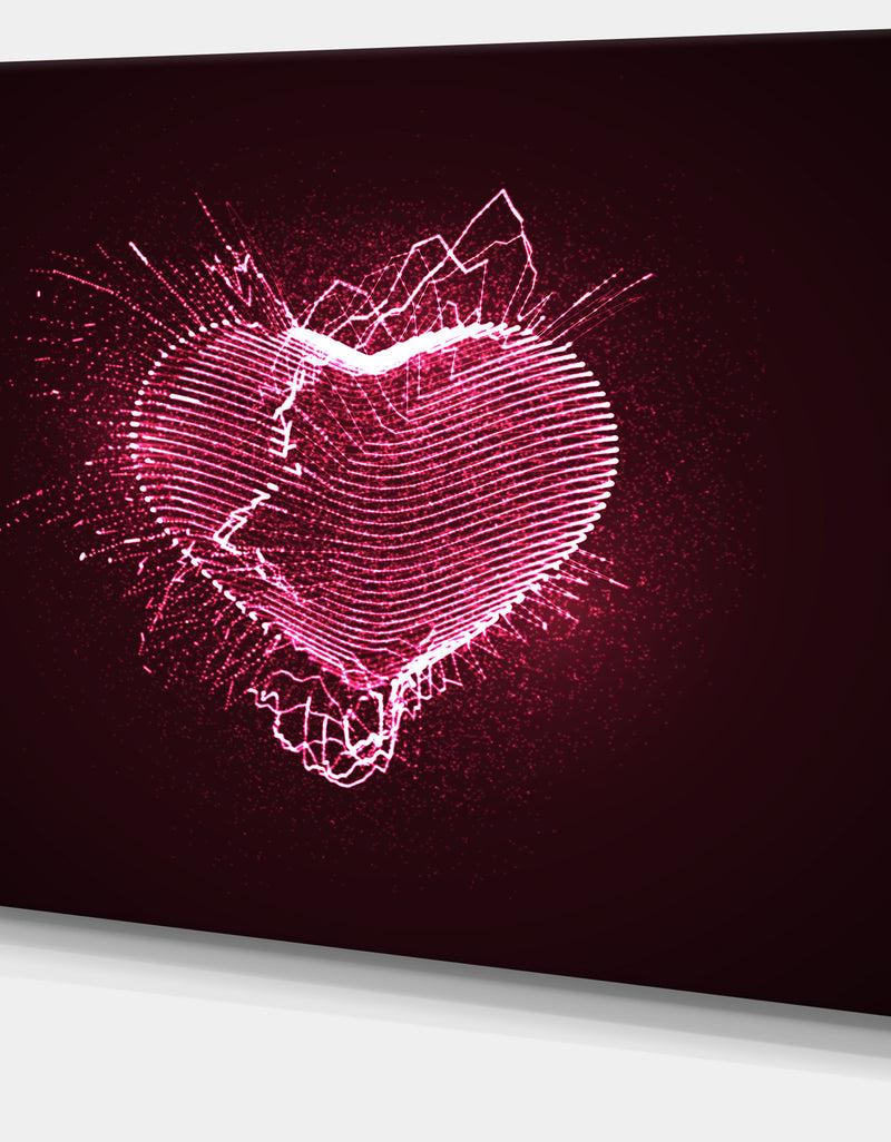 DesignQ Happy Valentines Day - Abstract Digital Art Canvas Print