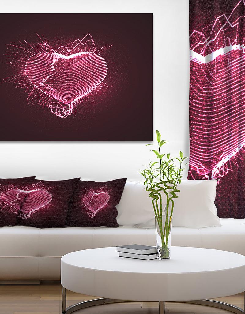 DesignQ Happy Valentines Day - Abstract Digital Art Canvas Print