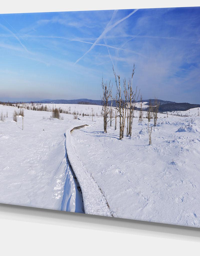 DesignQ Hautes Fagnes In Belgium Panorama - Modern Seashore Canvas Wall Art