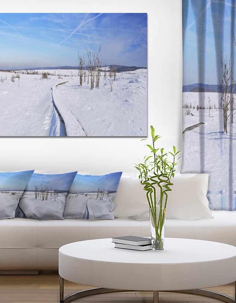 DesignQ Hautes Fagnes in Belgium Panorama - Modern Seashore Canvas Wall Art