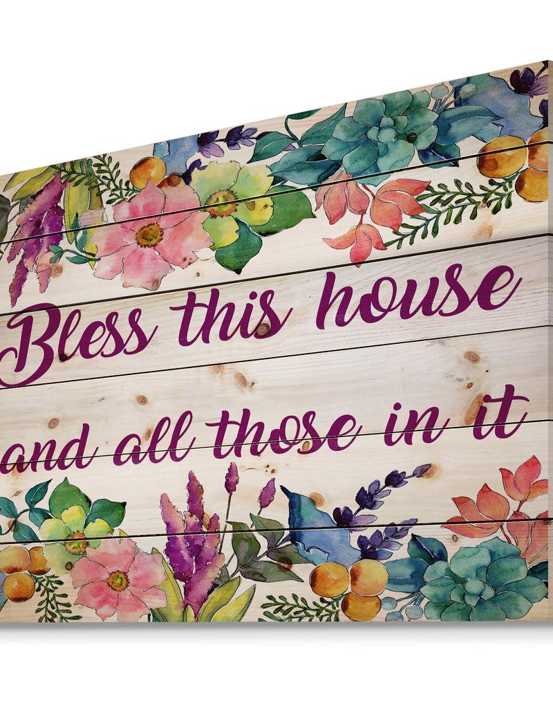 DesignQ Hello Welcome To Our House. Autumn Leaves - Textual Entrance Art On Wood Wall Art