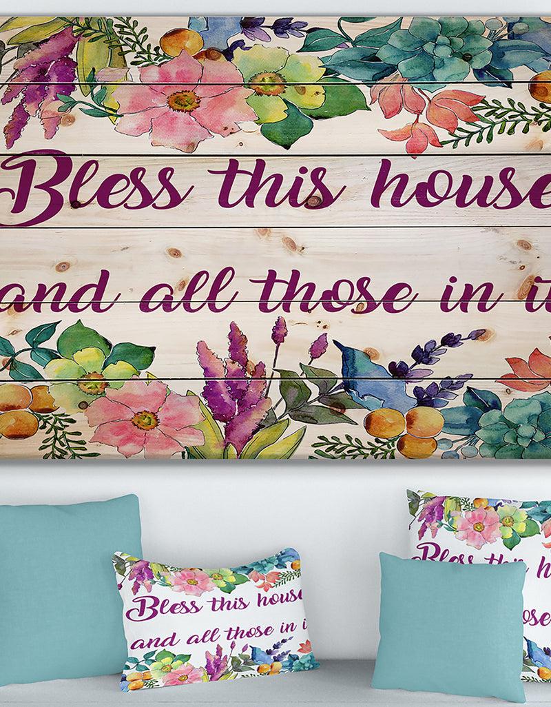 DesignQ Hello Welcome to our house. Autumn leaves - Textual Entrance Art on Wood Wall Art