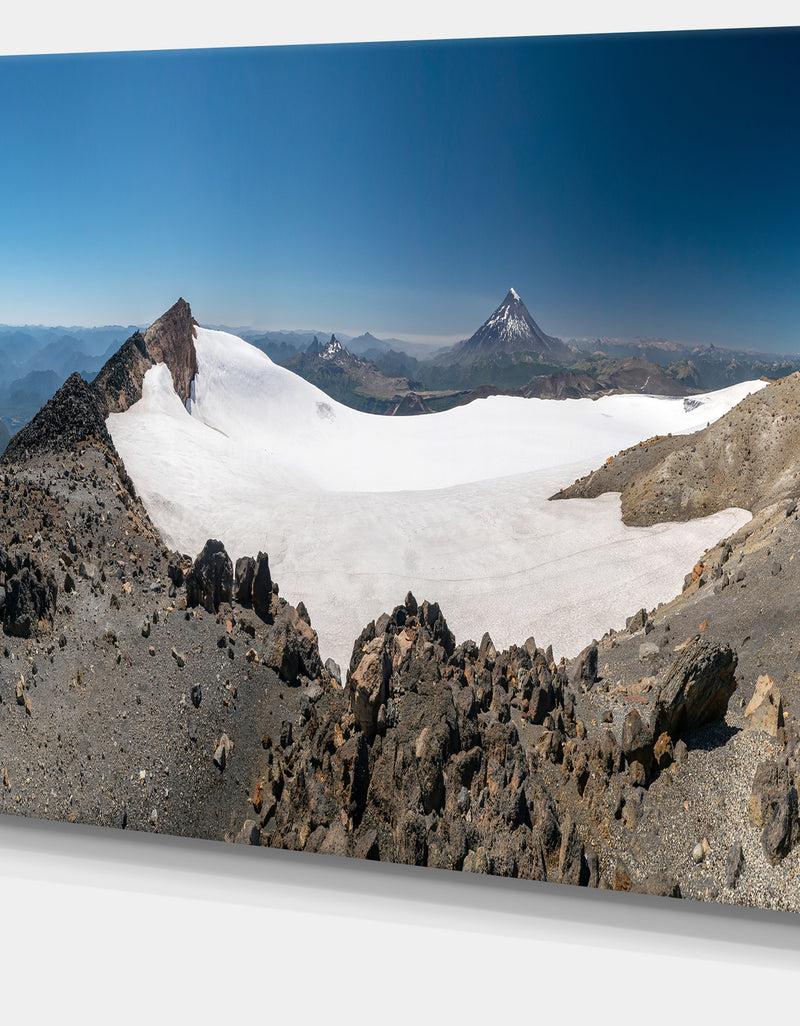 DesignQ Hiking To Vulkan Quetrupillan - Landscape Art Canvas Print