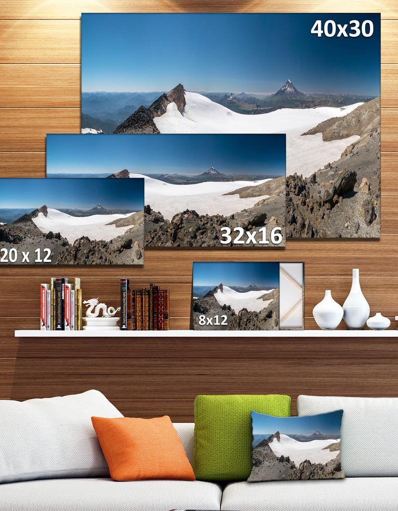 DesignQ Hiking To Vulkan Quetrupillan - Landscape Art Canvas Print