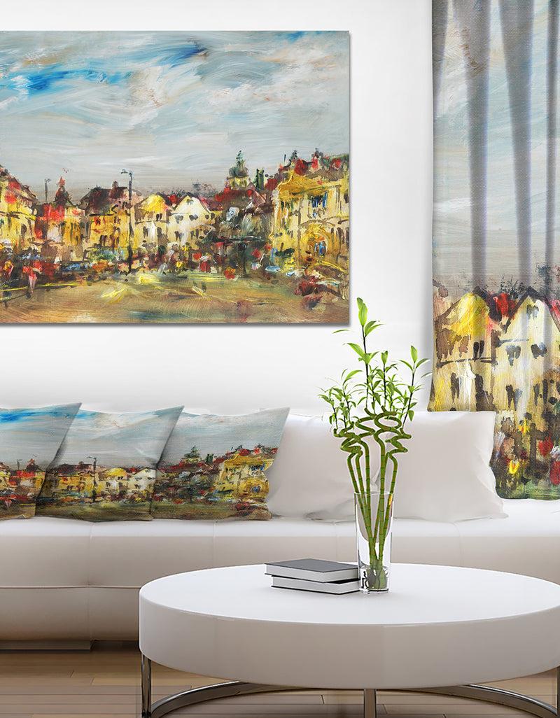 DesignQ Historic City - Cityscapes Painting Print on Wrapped Canvas