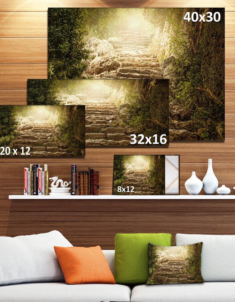 DesignQ Holy Light And Upstairs - Landscape Canvas Wall Artwork