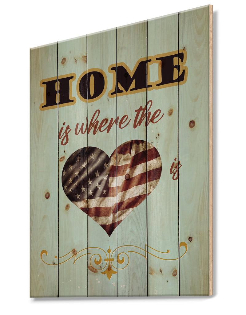 DesignQ Home Is Where The Love Is - Textual Entrance Art On Wood Wall Art
