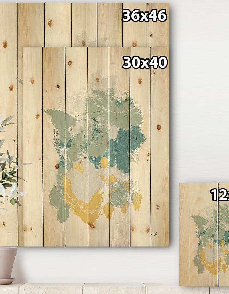 DesignQ Hopeful I - Modern Farmhouse Print On Natural Pine Wood