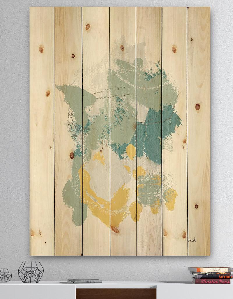 DesignQ Hopeful I - Modern Farmhouse Print on Natural Pine Wood