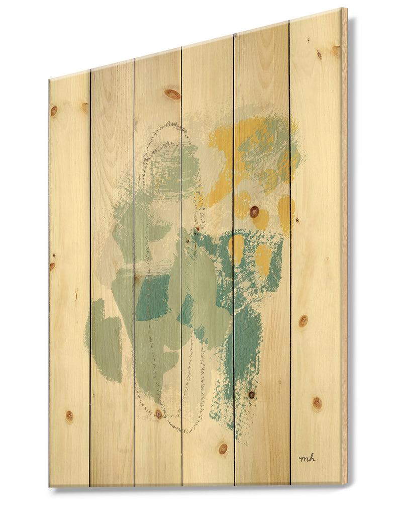 DesignQ Hopeful II - Modern Farmhouse Print On Natural Pine Wood