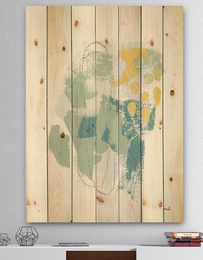 DesignQ Hopeful II - Modern Farmhouse Print on Natural Pine Wood