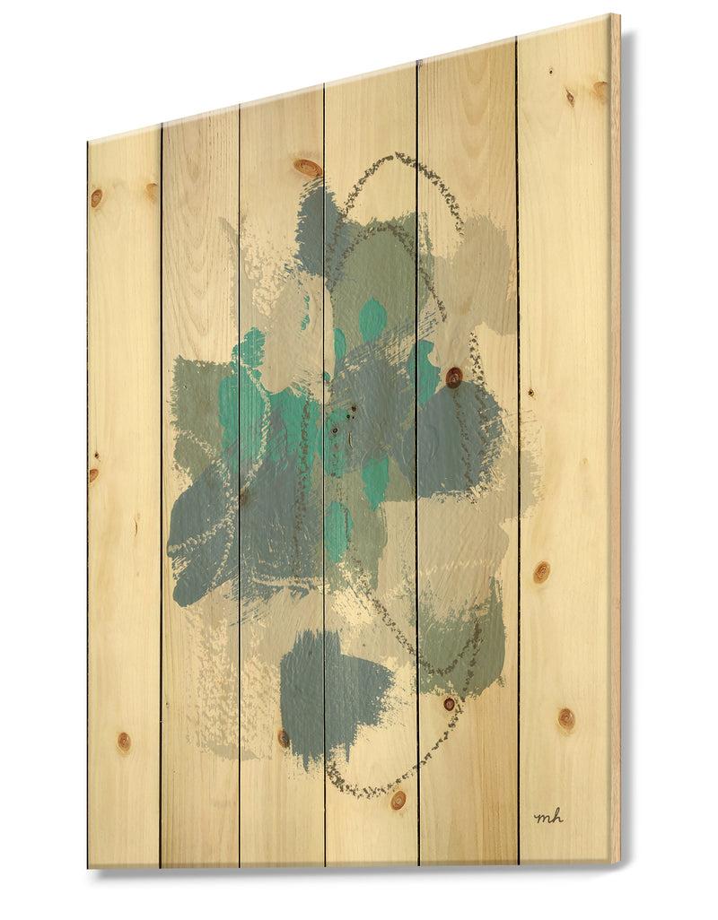DesignQ Hopeful III - Modern Farmhouse Print On Natural Pine Wood
