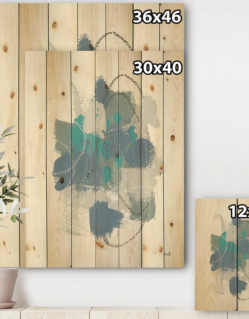 DesignQ Hopeful III - Modern Farmhouse Print On Natural Pine Wood