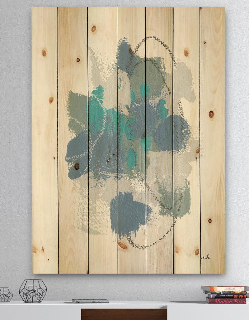 DesignQ Hopeful III - Modern Farmhouse Print on Natural Pine Wood