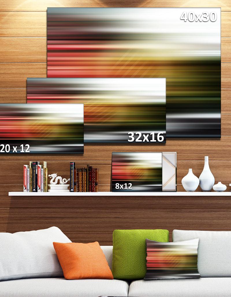 DesignQ Horizontal Lights - Contemporary Art Canvas Print