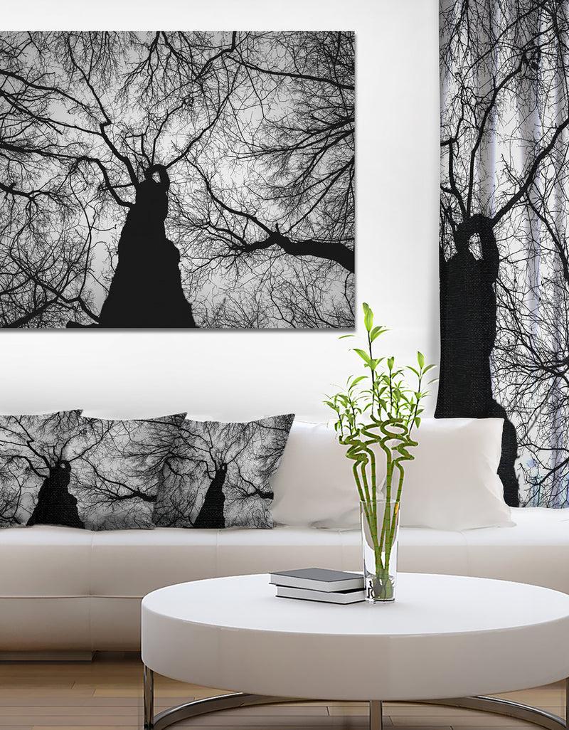 DesignQ Hoto of Winter Branches - Landscape Wall Art on Canvas