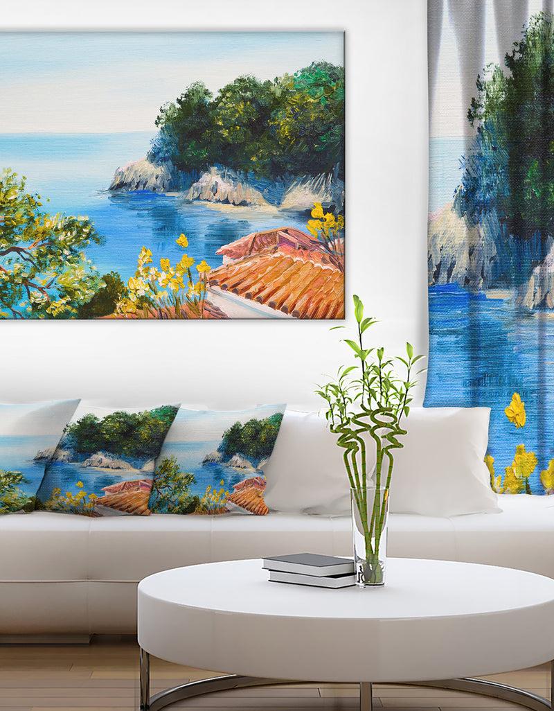 DesignQ House near the Sea - Landscape Canvas Artwork
