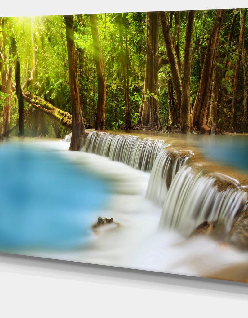 DesignQ Huai Mae Kamin Waterfall Photography Canvas Art Print