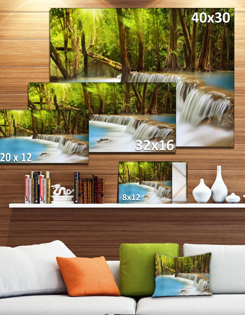 DesignQ Huai Mae Kamin Waterfall Photography Canvas Art Print