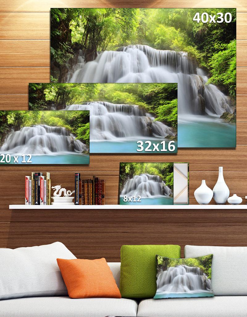DesignQ Huai Mae Kamin Waterfall - Photography Canvas Print