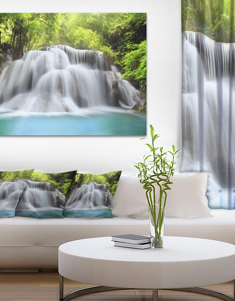 DesignQ Huai Mae Kamin Waterfall - Photography Canvas Print
