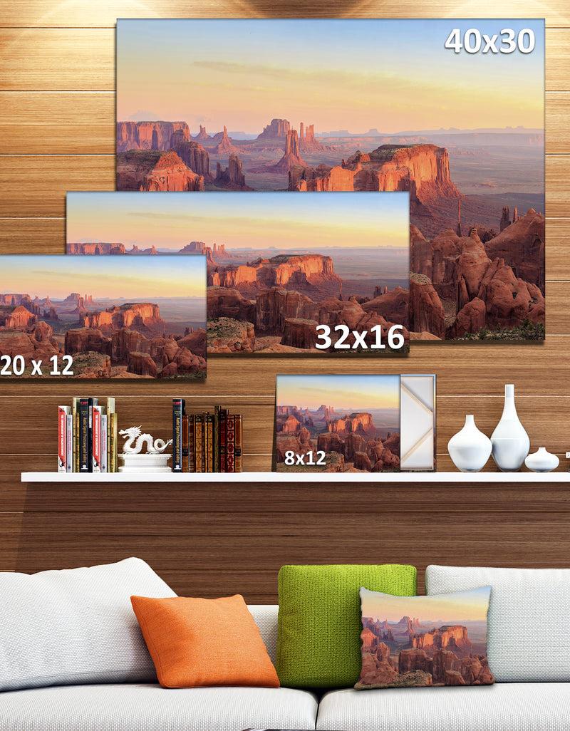 DesignQ Hunts Mesa Panorama - Extra Large Landscape Canvas Art Print