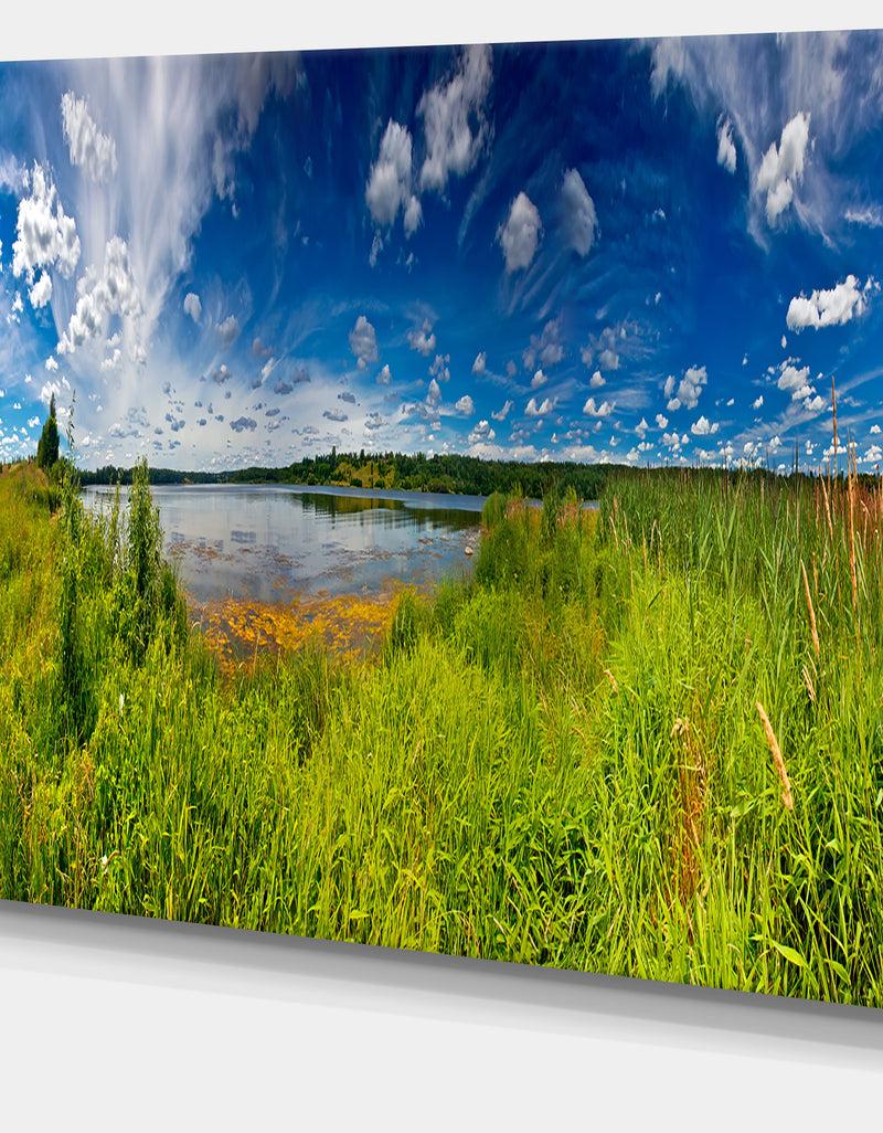 DesignQ Ideal Summer Meadow Panorama - Landscape Wall Artwork