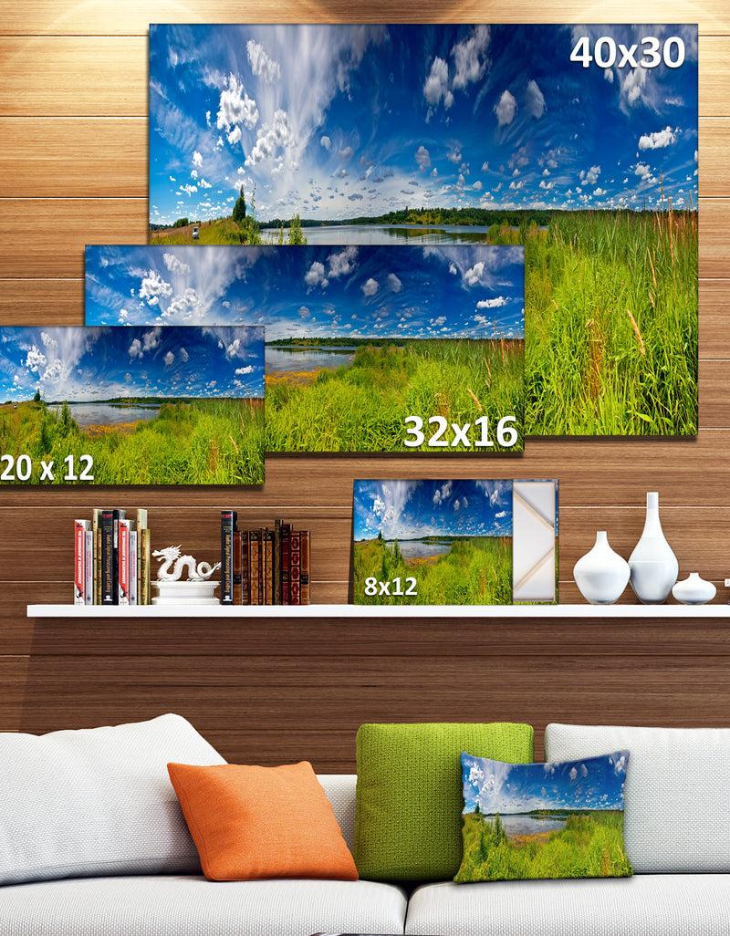 DesignQ Ideal Summer Meadow Panorama - Landscape Wall Artwork