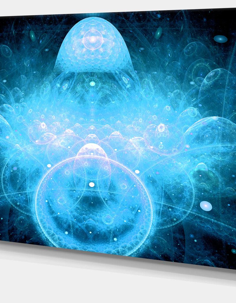 DesignQ Infinite Light Blue Universe - Extra Large Floral Canvas Art Print