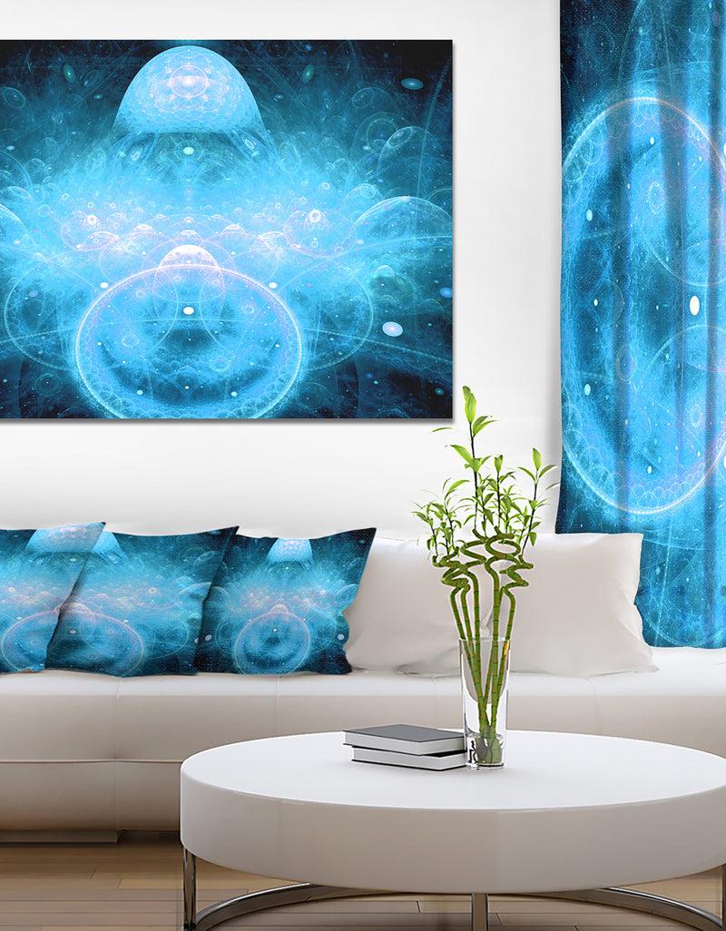 DesignQ Infinite Light Blue Universe - Extra Large Floral Canvas Art Print