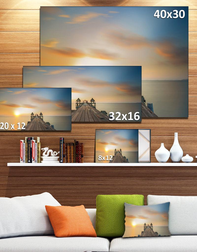 DesignQ Infinity Bridge Seascape Photography Canvas Art Print