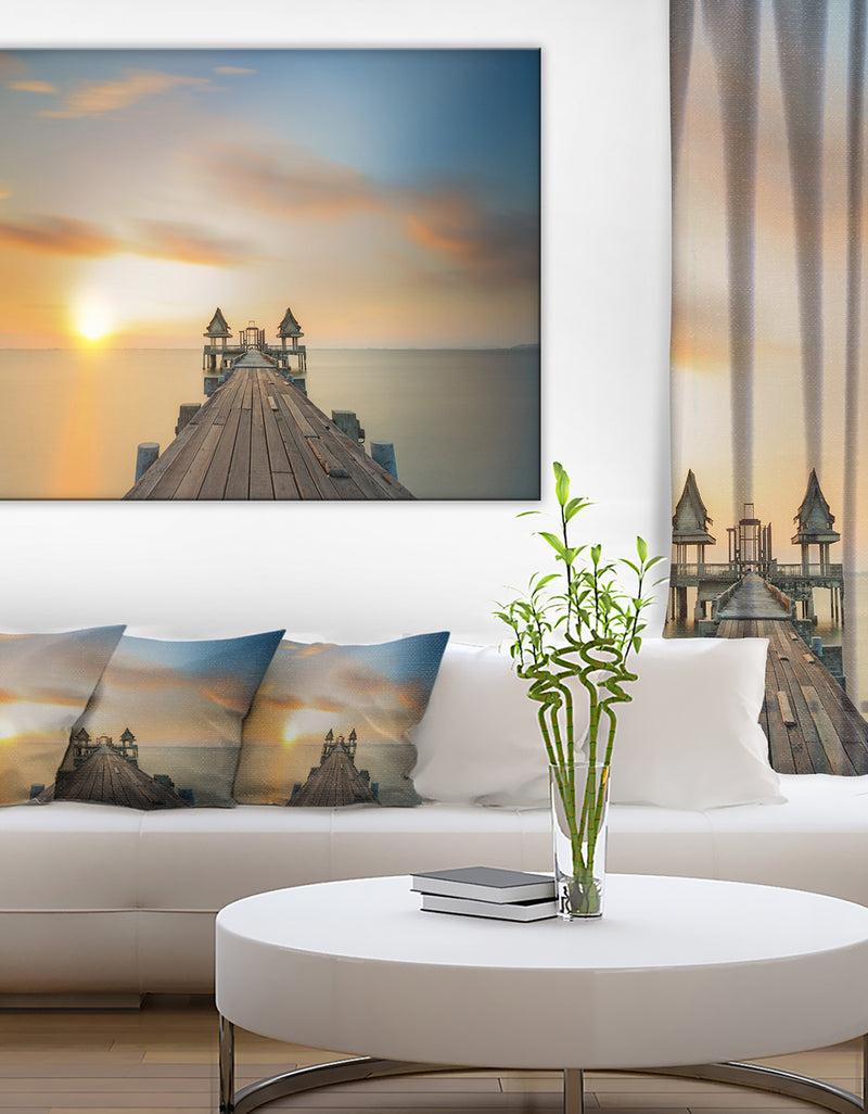 DesignQ Infinity Bridge Seascape Photography Canvas Art Print