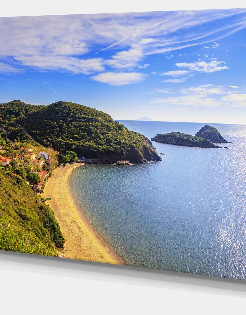DesignQ Innamorata Beach And Gemini Islets - Extra Large Seashore Canvas Art