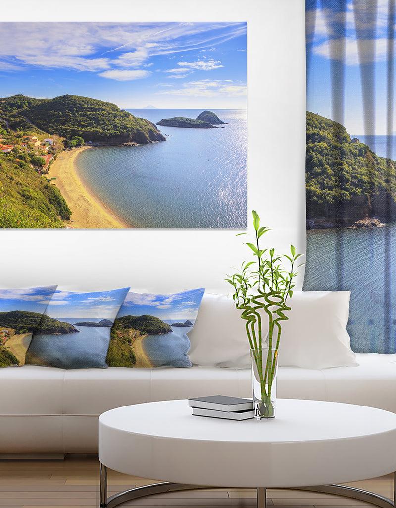 DesignQ Innamorata Beach and Gemini Islets - Extra Large Seashore Canvas Art