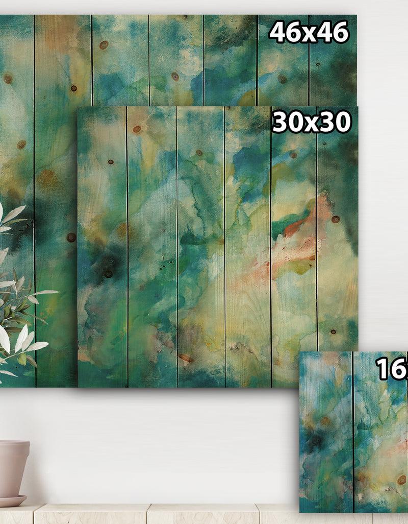 DesignQ Interstellar - Contemporary Print On Natural Pine Wood