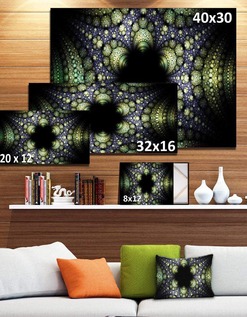 DesignQ Into The Center Of Fraction - Abstract Digital Art Canvas Print