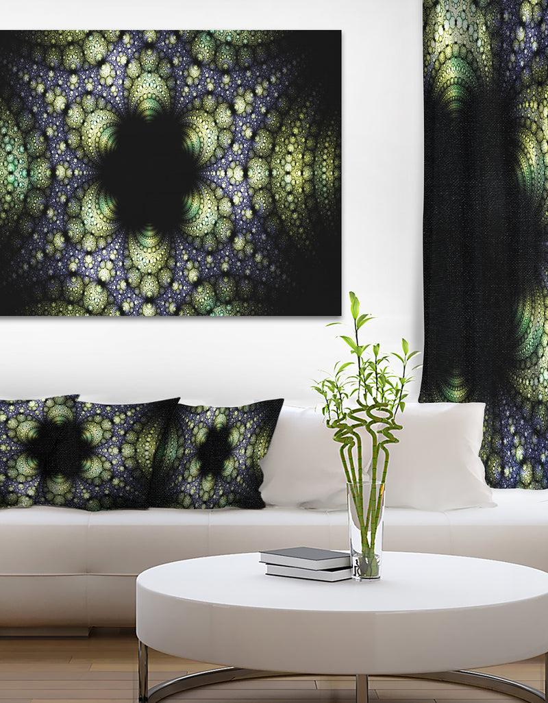 DesignQ Into the Center of Fraction - Abstract Digital Art Canvas Print