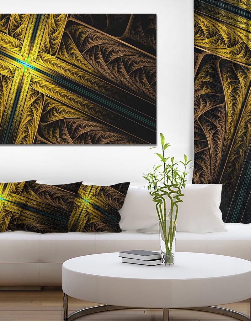 DesignQ Intricate Multi-colored Cross - Digital Art Canvas Print