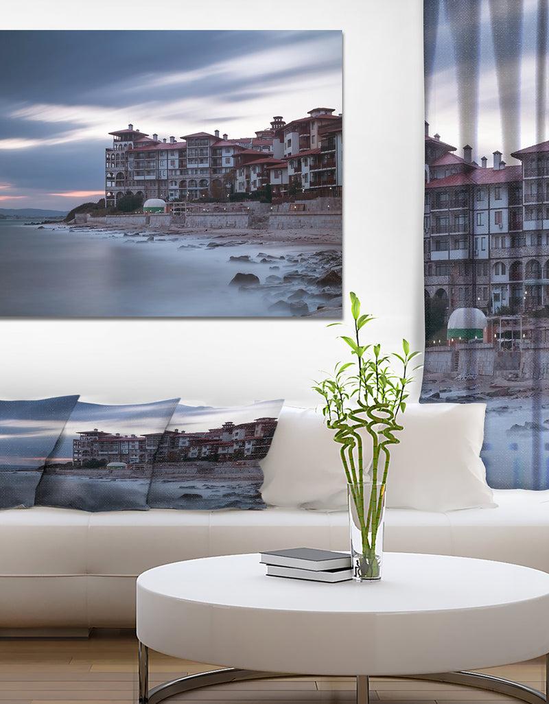 DesignQ Island sea Resort - Landscapes Sea & Shore Photographic on wrapped Canvas