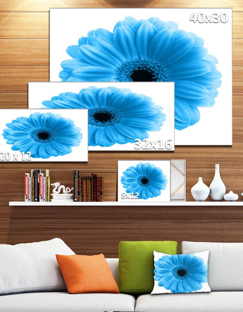 DesignQ Isolated Blue Flower - Floral Art Canvas Print