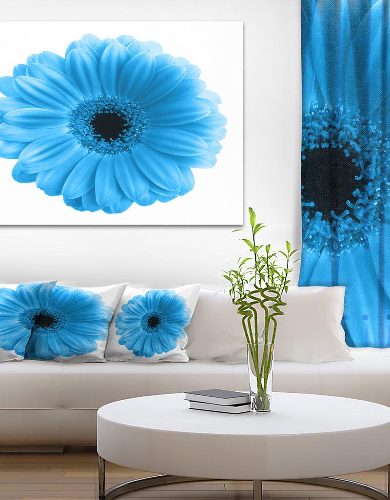 DesignQ Isolated Blue Flower - Floral Art Canvas Print