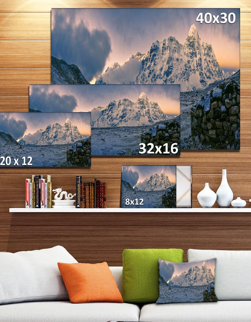 DesignQ Kangchenjunga Panorama - Large Landscape Canvas Art Print