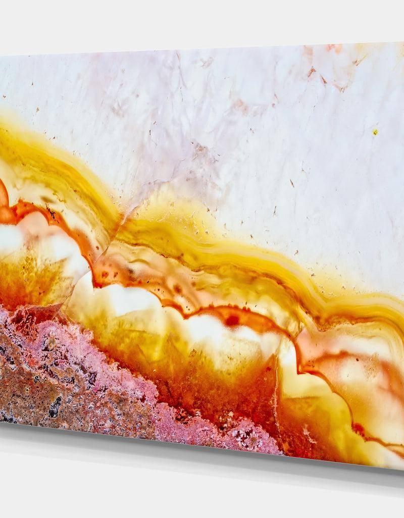 DesignQ Kazakhstan Natural Agate - Stone Photographic On Wrapped Canvas