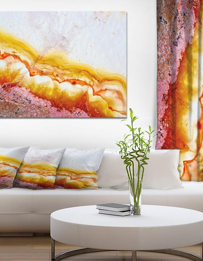 DesignQ Kazakhstan Natural Agate - Stone Photographic on Wrapped Canvas