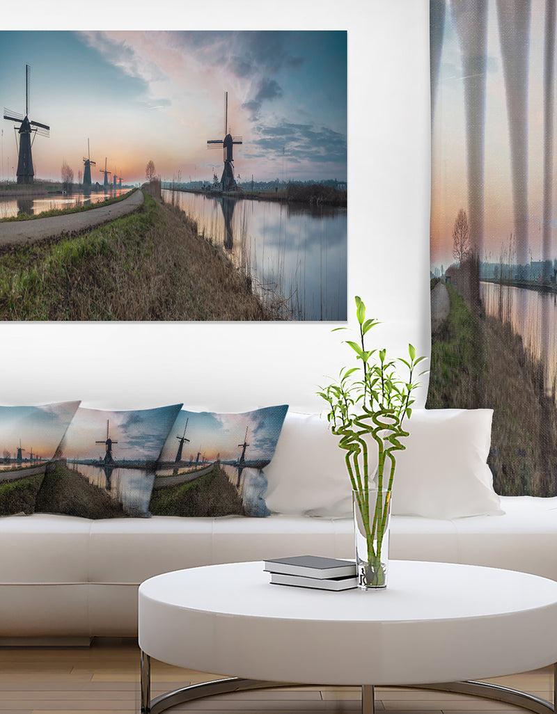 DesignQ Kinderijk Holland Panorama - Landscape Artwork Canvas