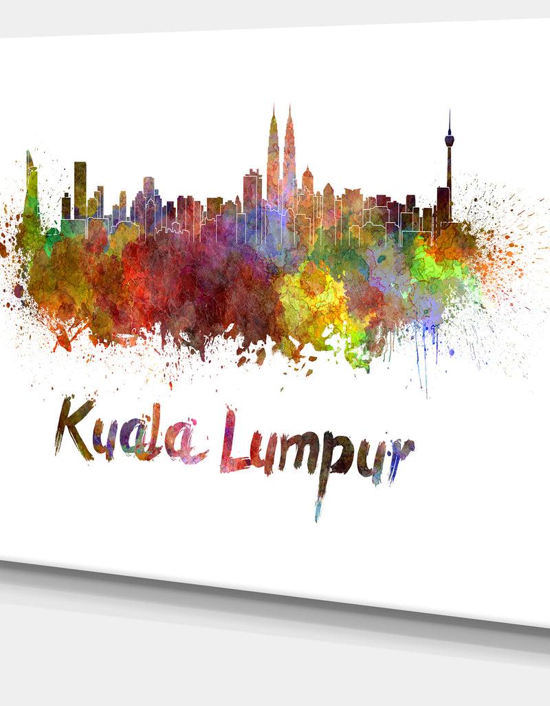 DesignQ Kuala Lumpur Skyline - Cityscape Canvas Artwork Print