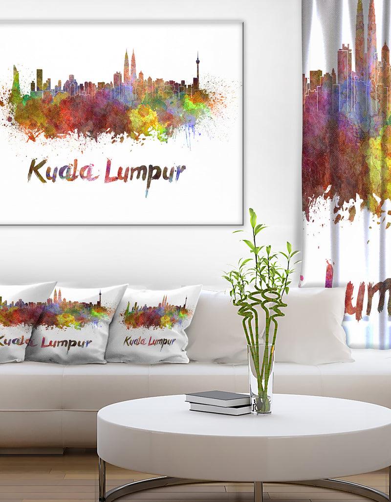 DesignQ Kuala Lumpur Skyline - Cityscape Canvas Artwork Print