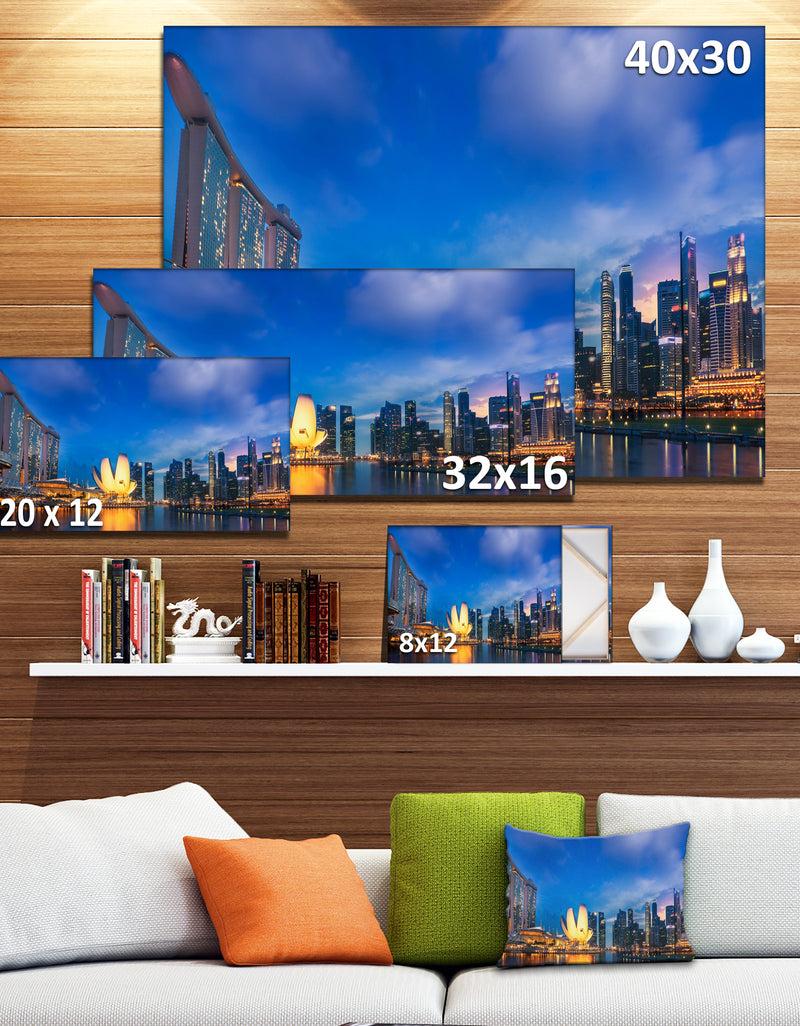 DesignQ Landscape Of Singapore Cityscape - Photo Canvas Print